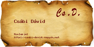 Csábi Dávid névjegykártya