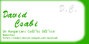 david csabi business card